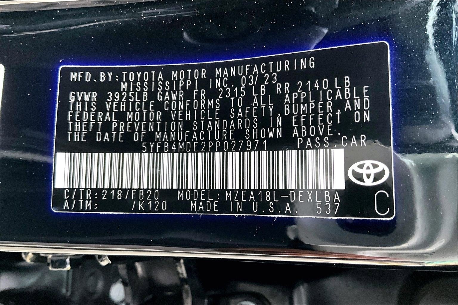 2023 Toyota Corolla LE