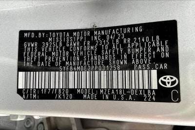 2023 Toyota Corolla LE