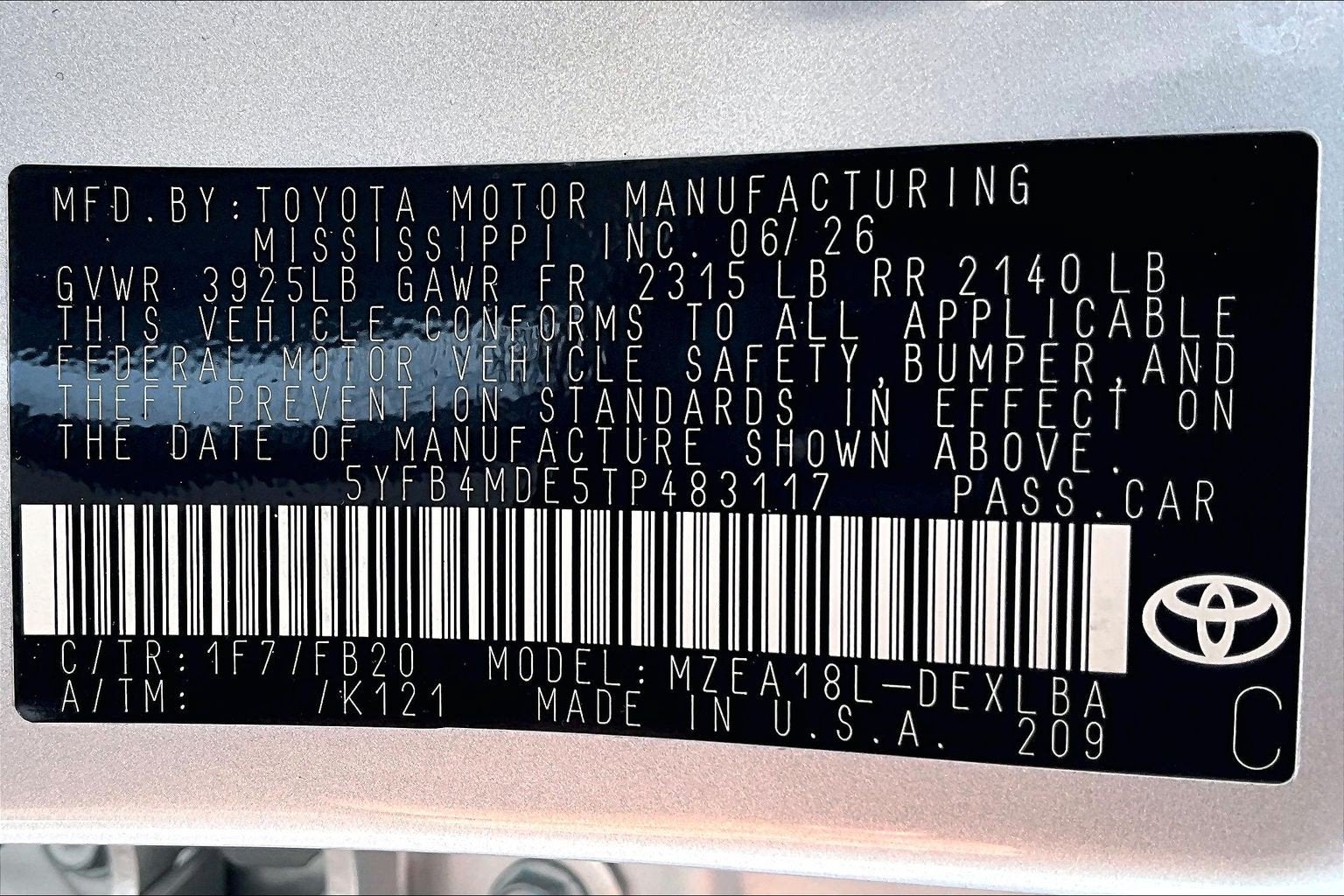 2026 Toyota Corolla LE