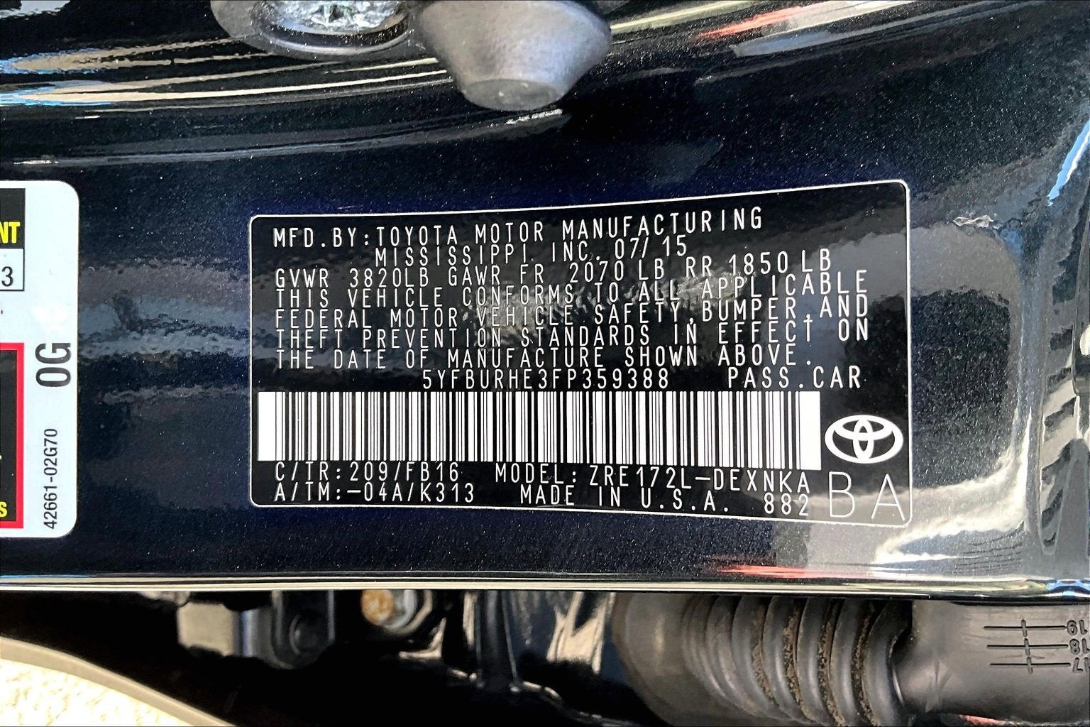 2015 Toyota Corolla LE Plus