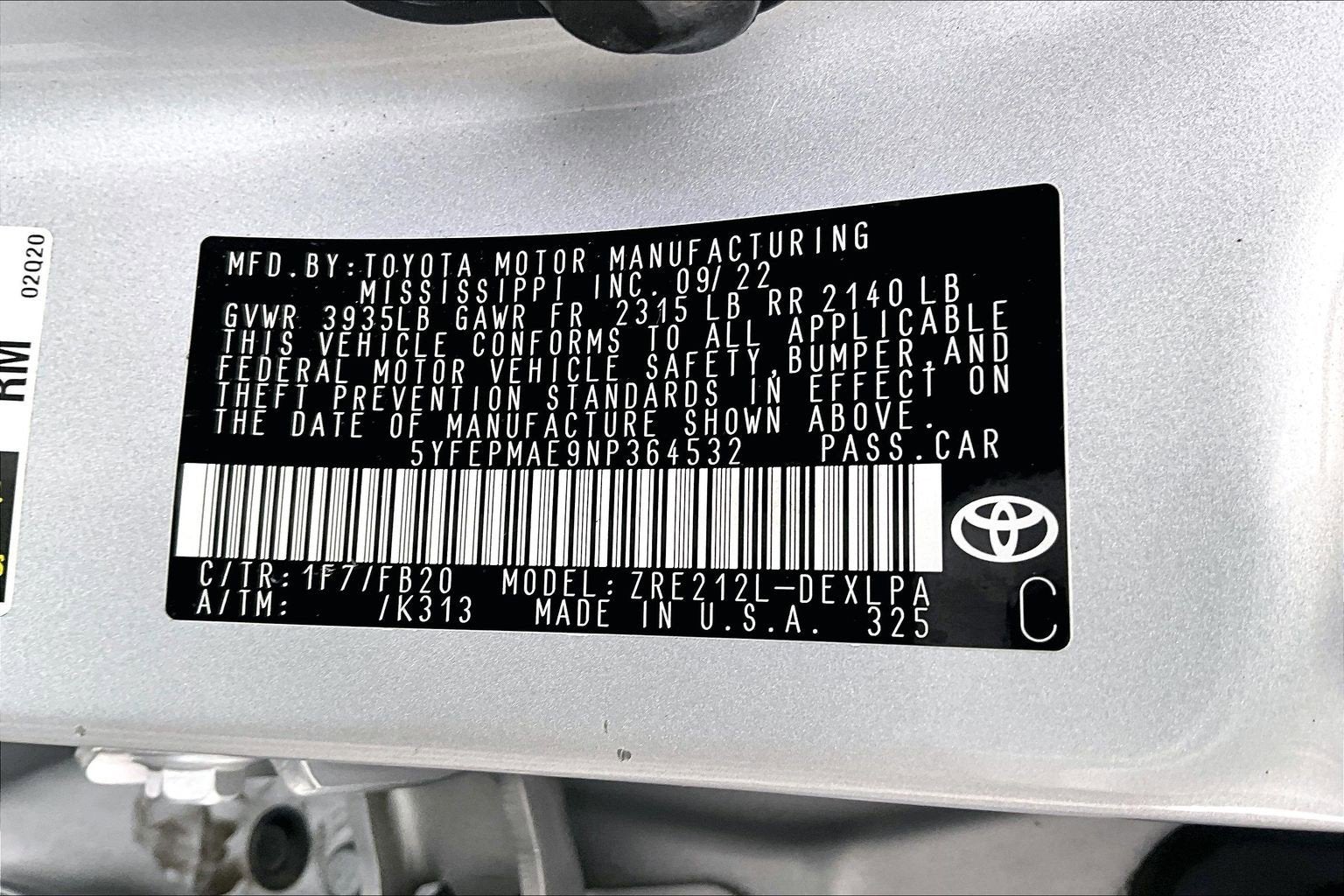 2022 Toyota Corolla LE