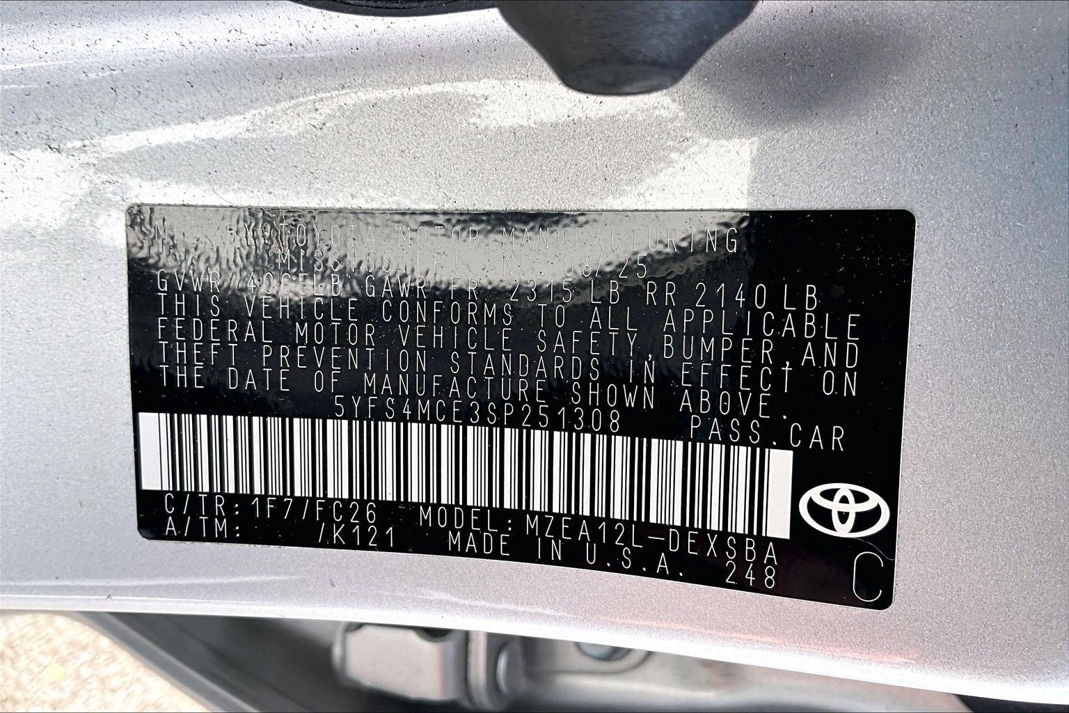 2025 Toyota Corolla SE