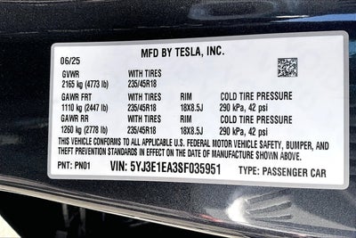 2025 Tesla Model 3 Long Range