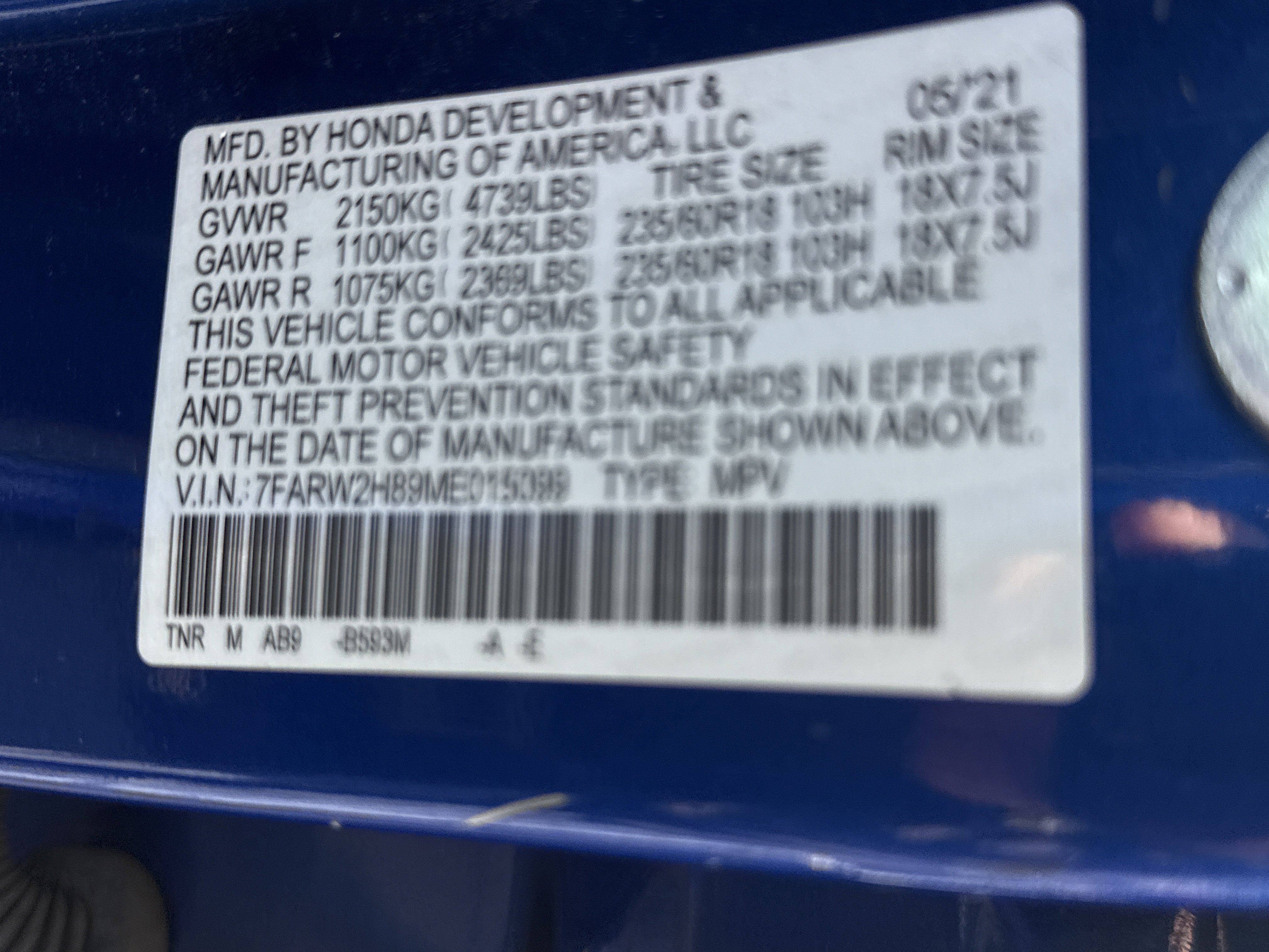 2021 Honda CR-V EX-L