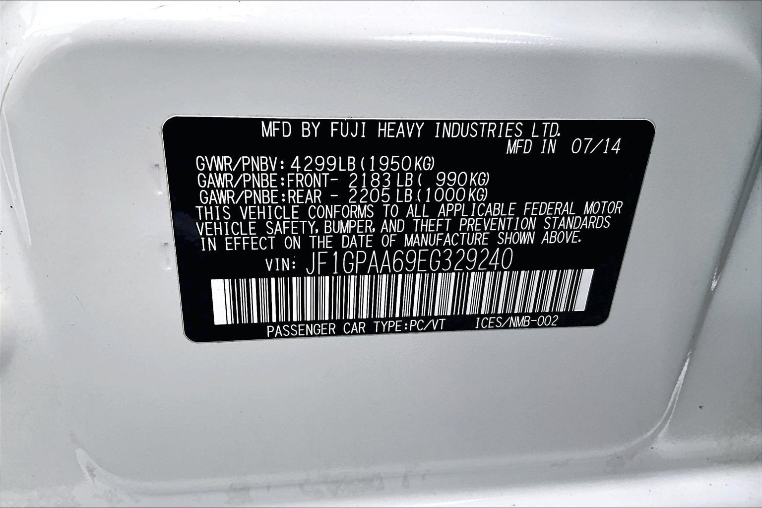 2014 Subaru Impreza Wagon 2.0i
