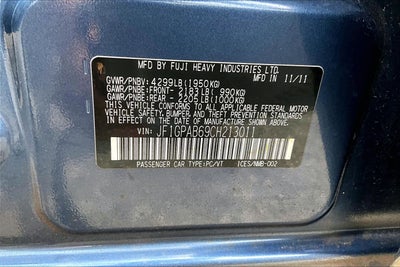 2012 Subaru Impreza Wagon 2.0i Premium