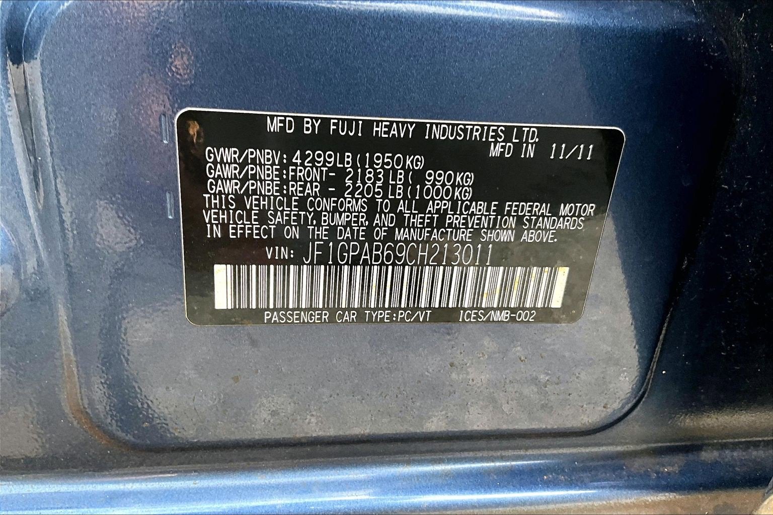 2012 Subaru Impreza Wagon 2.0i Premium