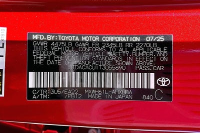 2026 Toyota Prius Plug-In Hybrid XSE Premium