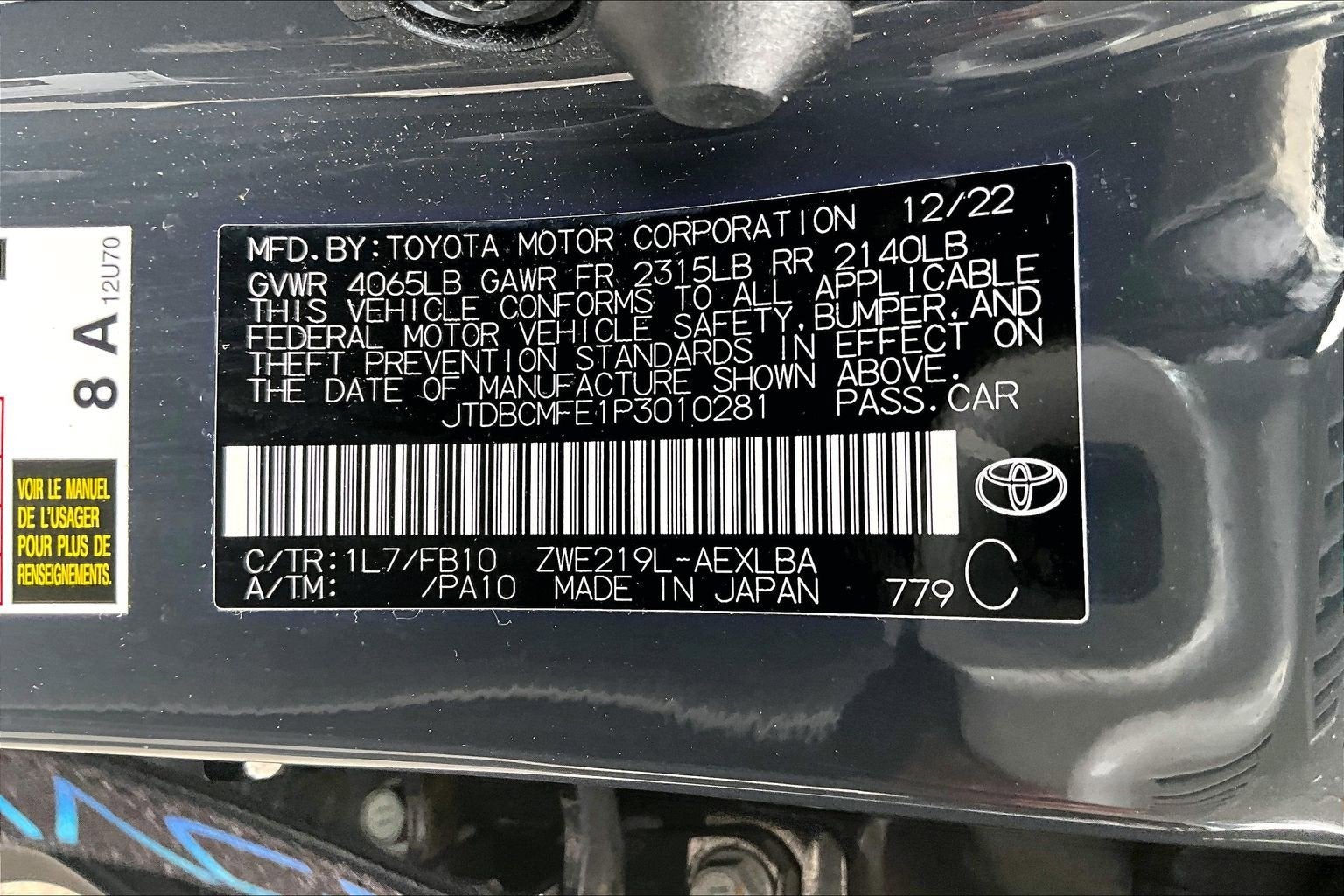 2023 Toyota Corolla Hybrid LE