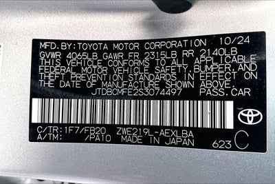 2025 Toyota Corolla Hybrid LE
