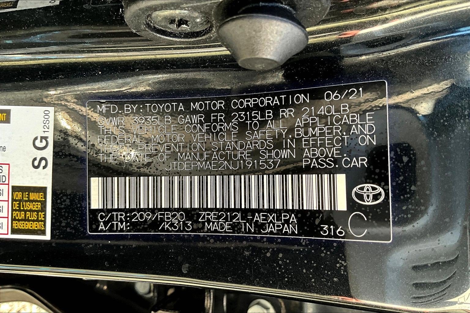 2022 Toyota Corolla LE