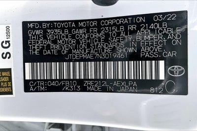 2022 Toyota Corolla LE