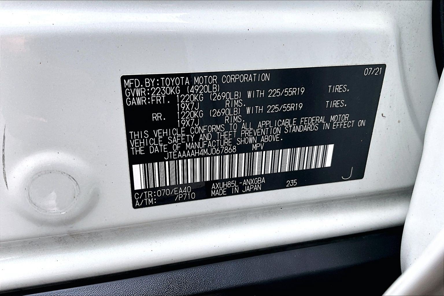 2021 Toyota Venza XLE