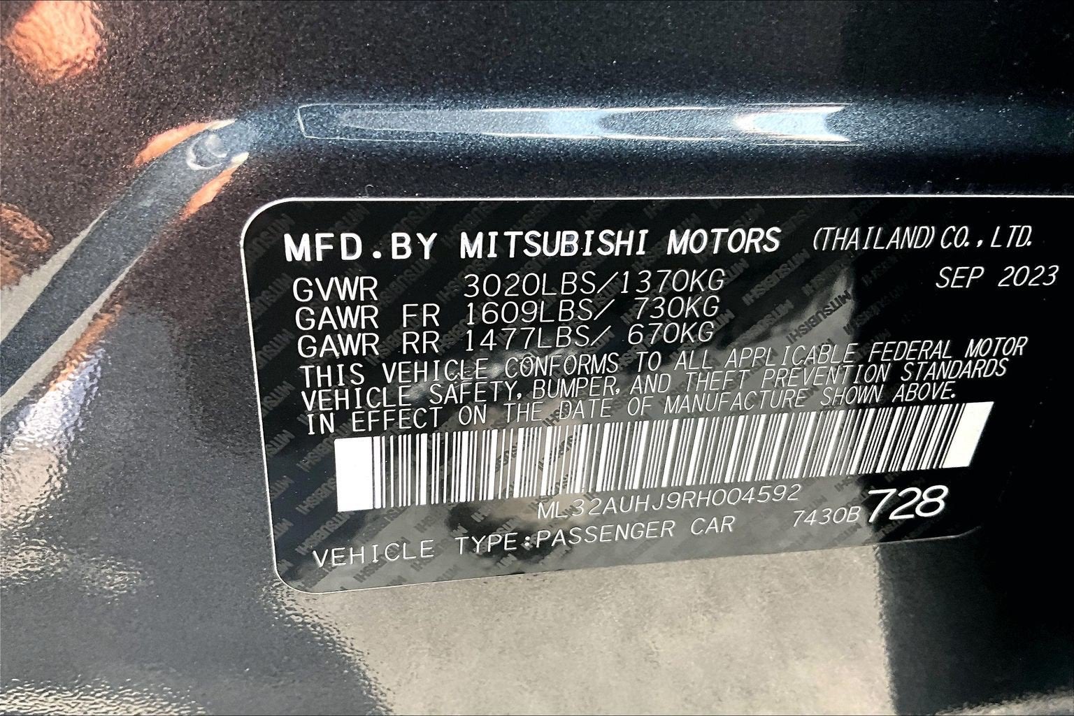 2024 Mitsubishi Mirage ES