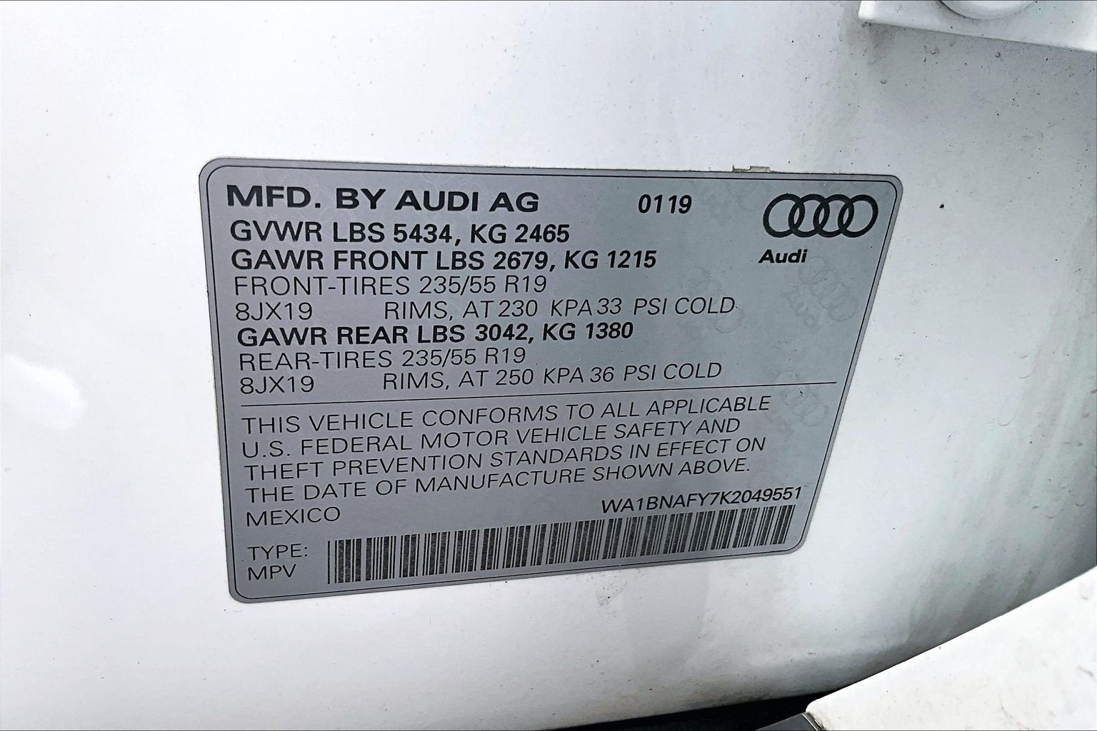 2019 Audi Q5 Premium Plus