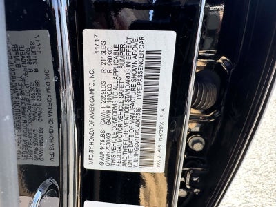 2018 Honda Accord Sedan Touring 1.5T