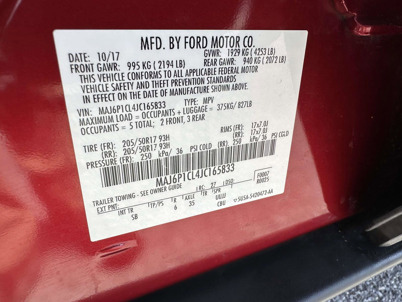 2018 Ford EcoSport SES