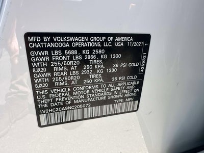 2022 Volkswagen Atlas Cross Sport 2.0T SE w/Technology