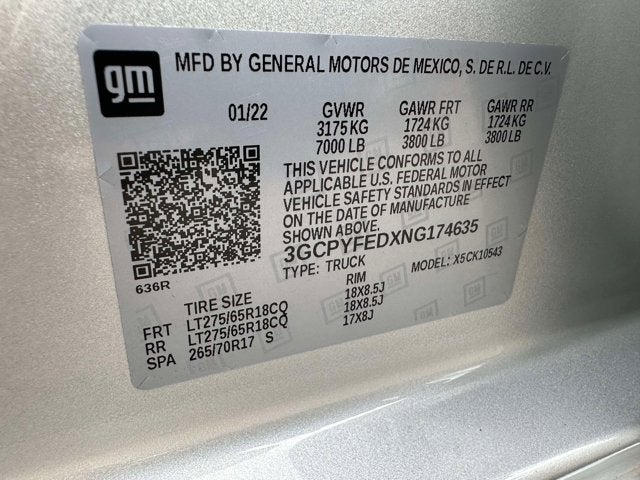 2022 Chevrolet Silverado 1500 LTD LT Trail Boss