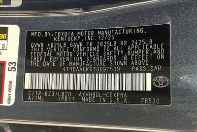 2026 Toyota Camry XSE