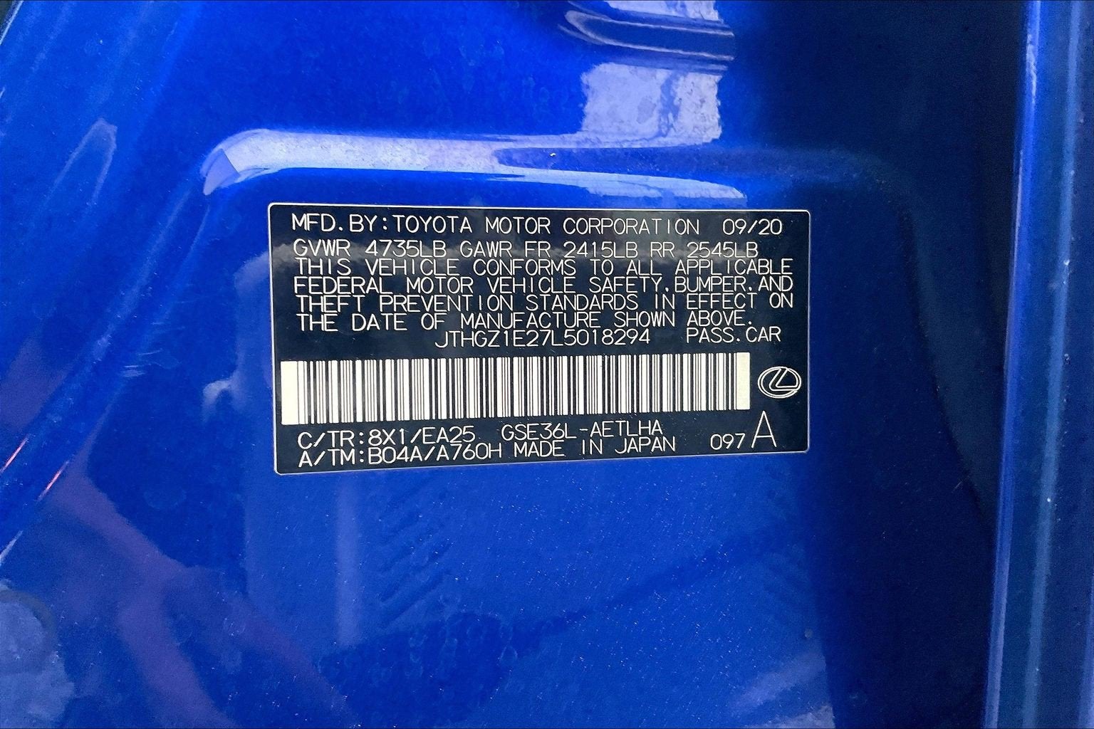 2020 Lexus IS IS 350 F SPORT