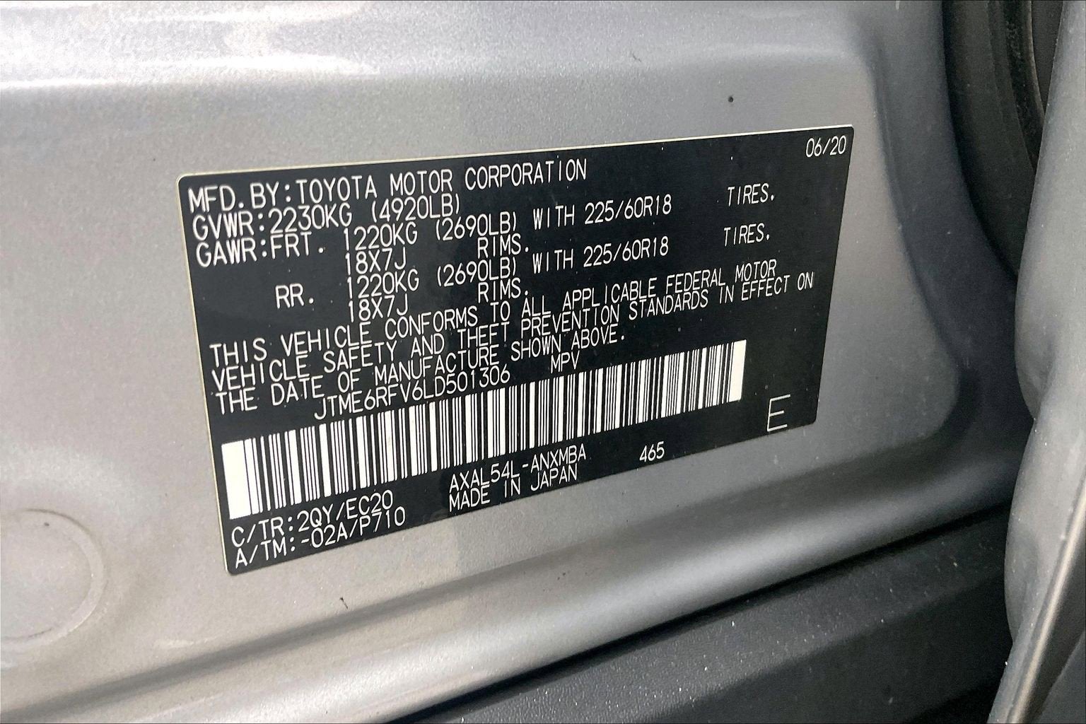 2020 Toyota RAV4 Hybrid XSE