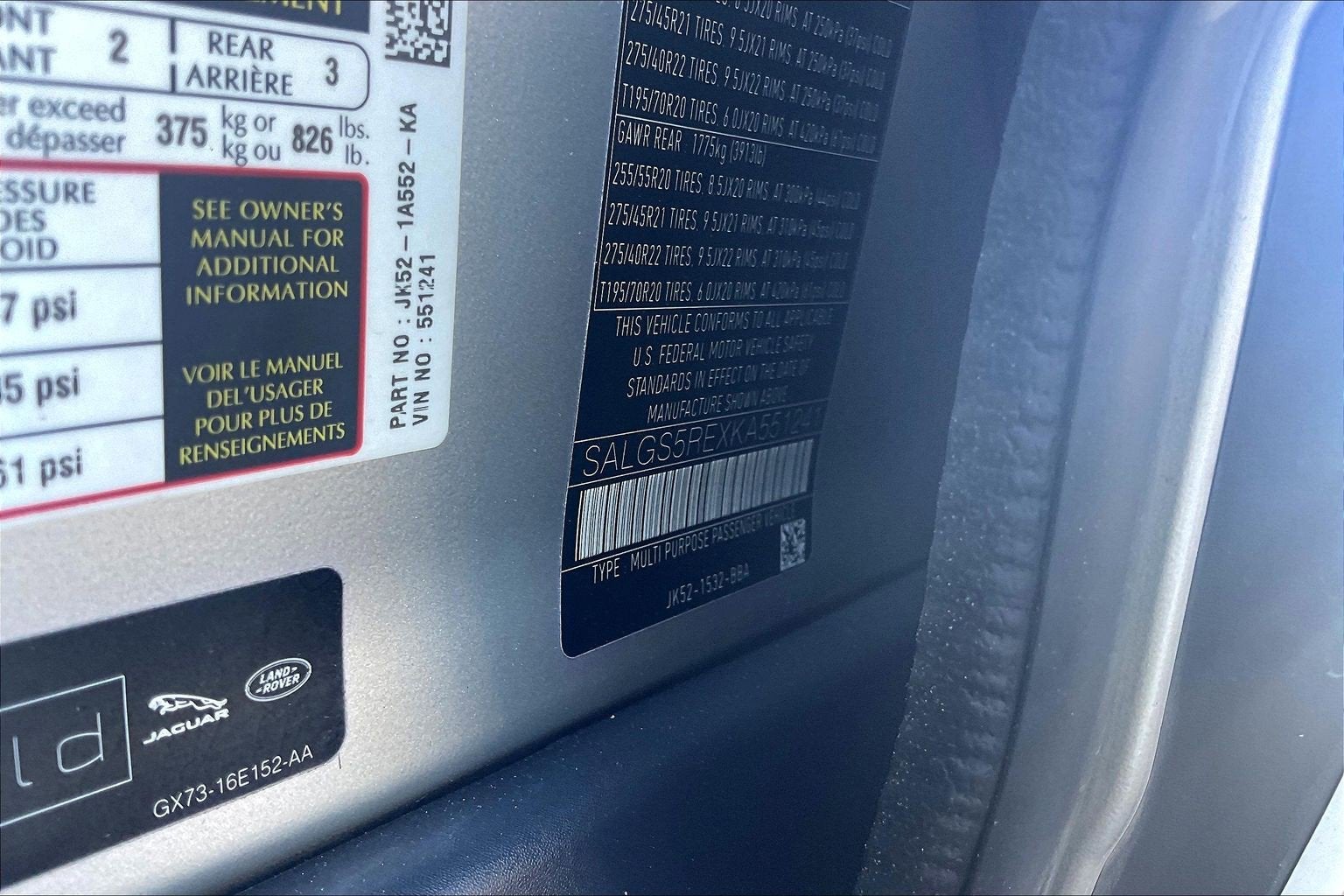 2019 Land Rover Range Rover 5.0L V8 Supercharged