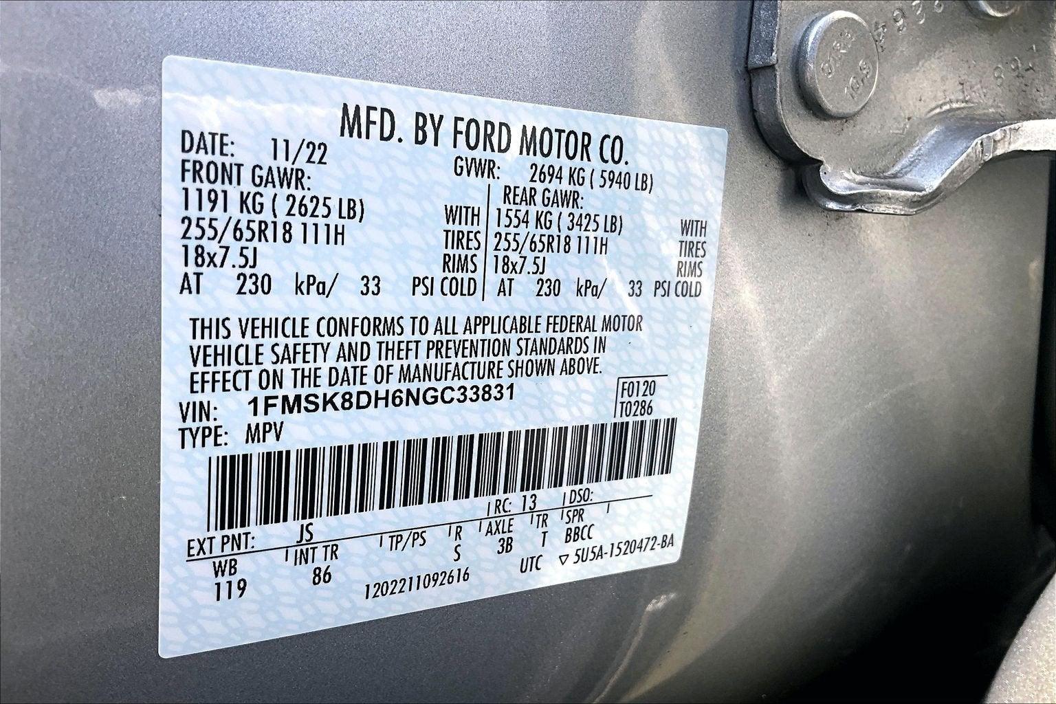 2022 Ford Explorer XLT 4WD WITH FACTORY TOW PKG