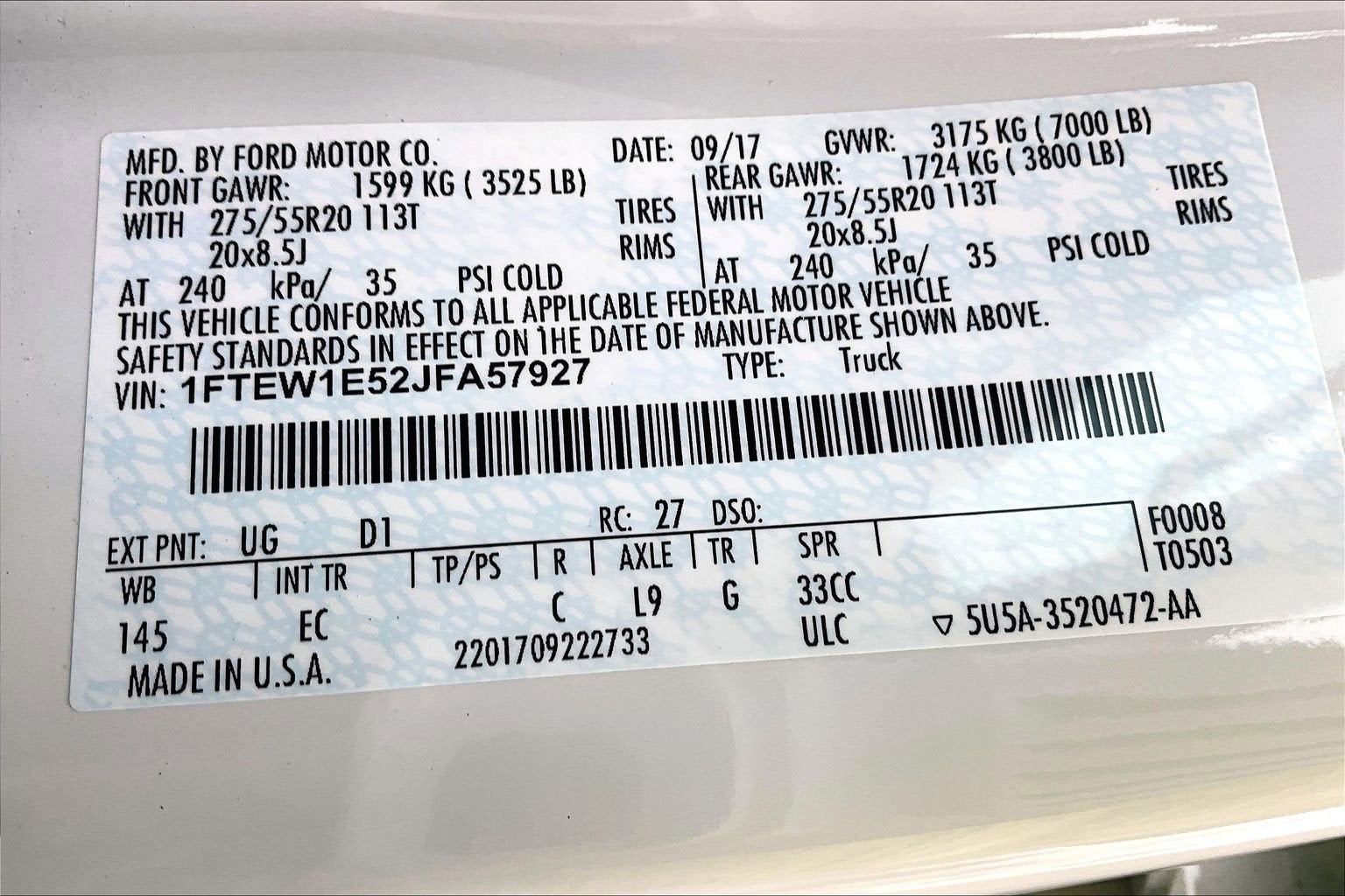 2018 Ford F-150 LARIAT