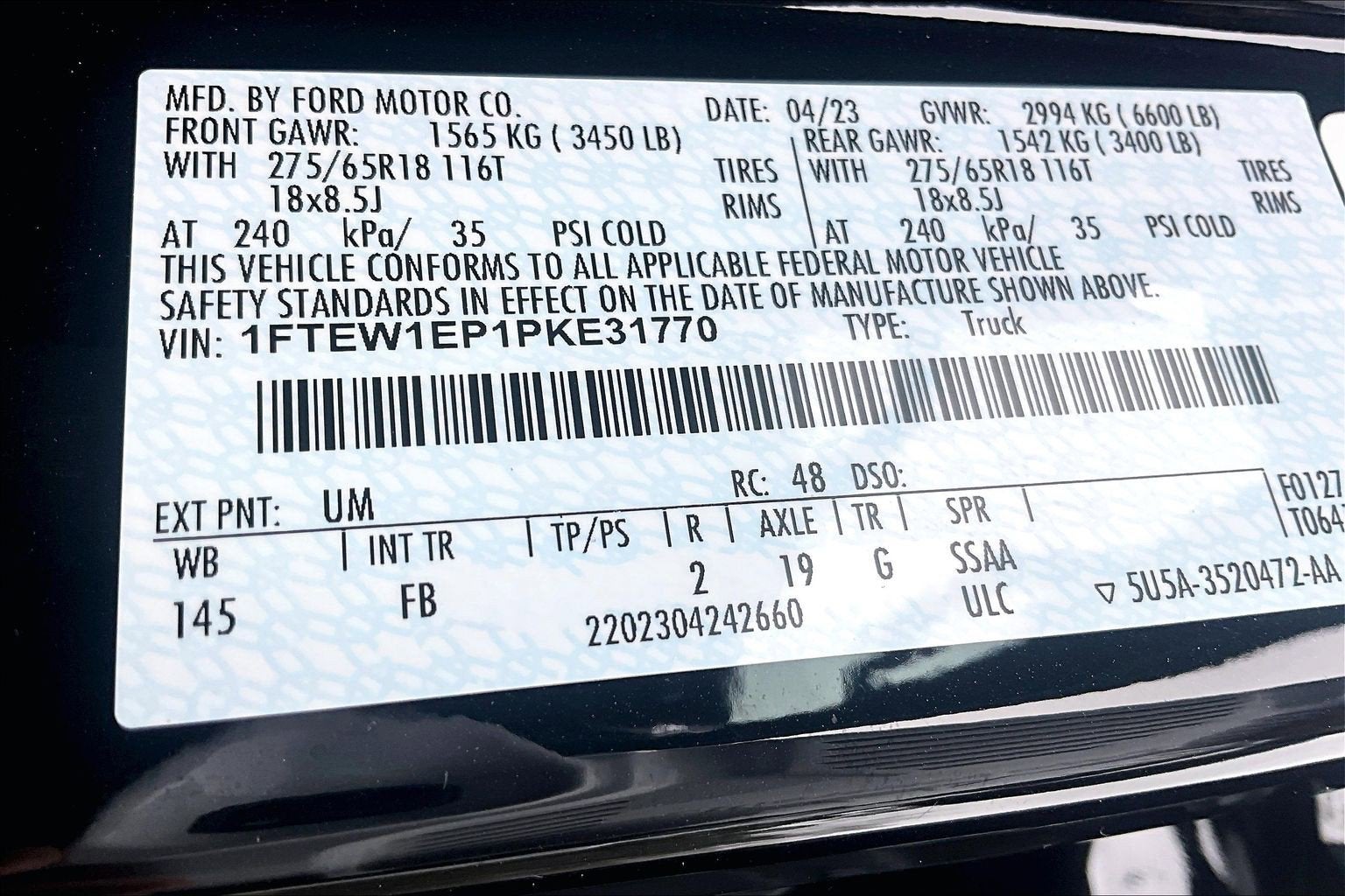 2023 Ford F-150 XLT SPORT PANO ROOF