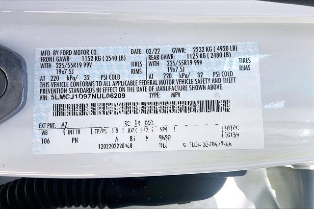 2022 Lincoln Corsair LUXURY PANO ROOF