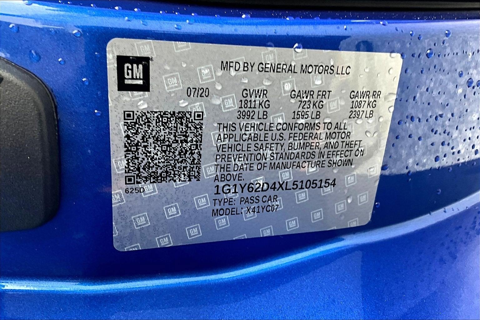 2020 Chevrolet Corvette Stingray 1LT